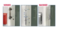 Panto Stoßgriff-Set Edelstahl 40 - 60 cm verstellbar
