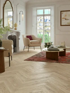 Parador Parkett Trendtime 3 Living Plus Eiche Bardolino weiß lackversiegelt matt weiß Minifase