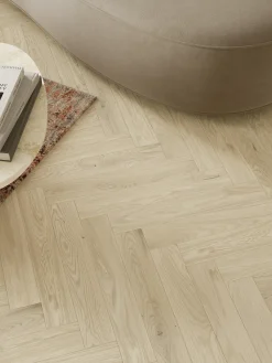 Parador Parkett Trendtime 3 Living Plus Eiche Bardolino weiß lackversiegelt matt weiß Minifase