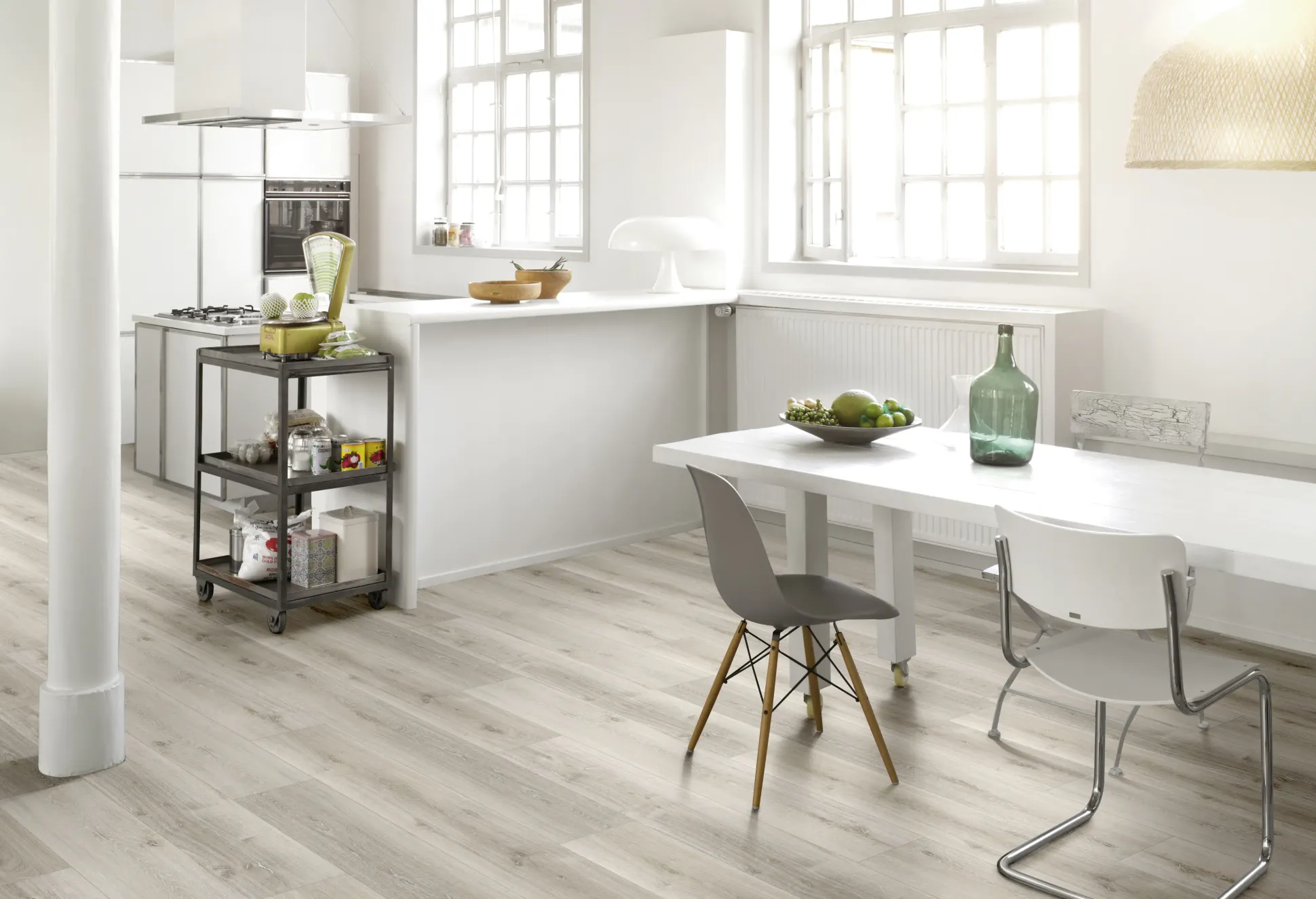 Parador Vinylboden Basic 5.3 Eiche grau geweisst