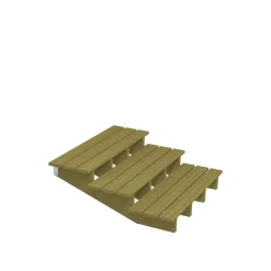 Plus Außentreppe Kiefer 3 Stufen 120 cm breit Schritttiefe 39 cm