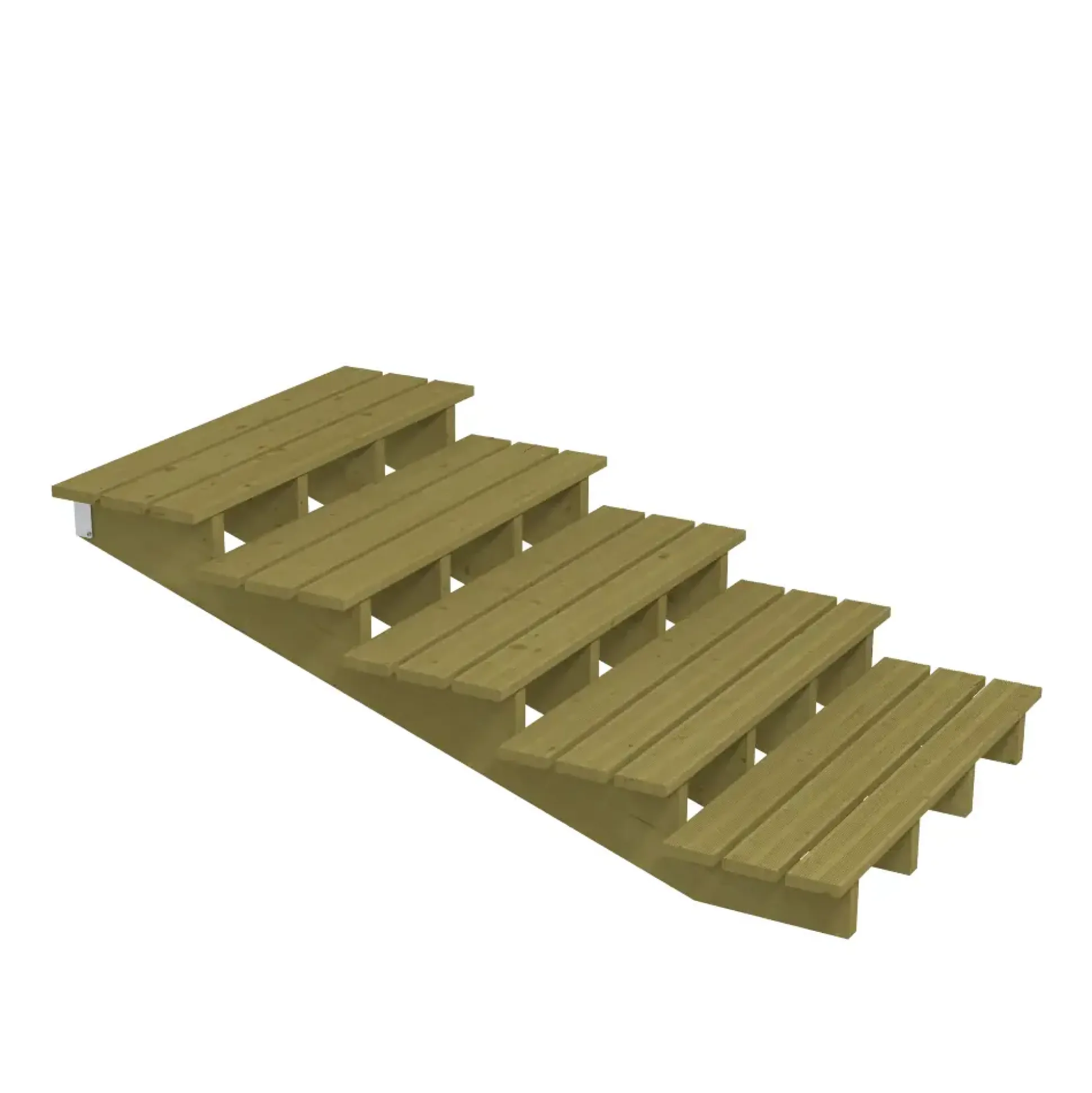 Plus Außentreppe Kiefer 5 Stufen 120 cm breit Schritttiefe 39 cm