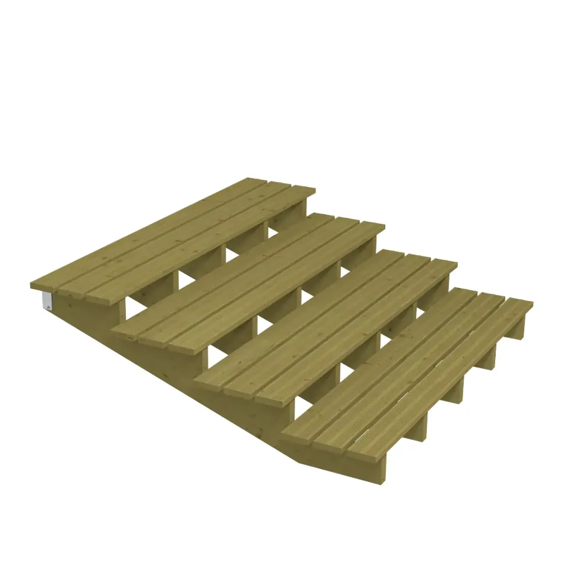 Plus Außentreppe Kiefer 4 Stufen 180 cm breit Schritttiefe 39 cm