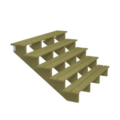 Plus Außentreppe Kiefer 5 Stufen 180 cm breit
