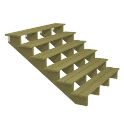 Plus Außentreppe Kiefer 6 Stufen 180 cm breit