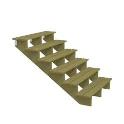 Plus Außentreppe Kiefer 6 Stufen 120 cm breit