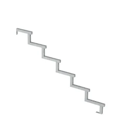 Plus Außentreppe Kiefer/Feuerverzinkt 6 Stufen 120 cm breit