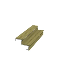 Plus Außentreppe Kiefer/Feuerverzinkt 2 Stufen 180 cm breit