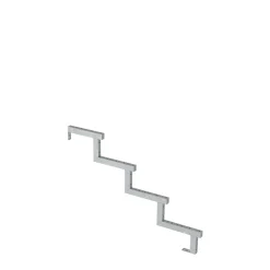 Plus Außentreppe Kiefer/Feuerverzinkt 4 Stufen 120 cm breit
