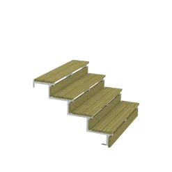 Plus Außentreppe Kiefer/Feuerverzinkt 4 Stufen 120 cm breit
