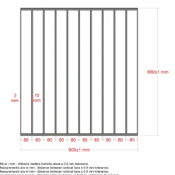 Plus Geländersystem Basic Stahl 90 × 98 cm silber