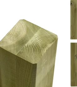 Plus Leimholzpfosten 268 cm 90 x 90 mm druckimprägniert Kopf gerundet