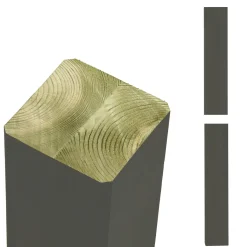 Plus Verleimte Pfosten beidseitig gerade 9 x 9 x 238 cm umbragrau