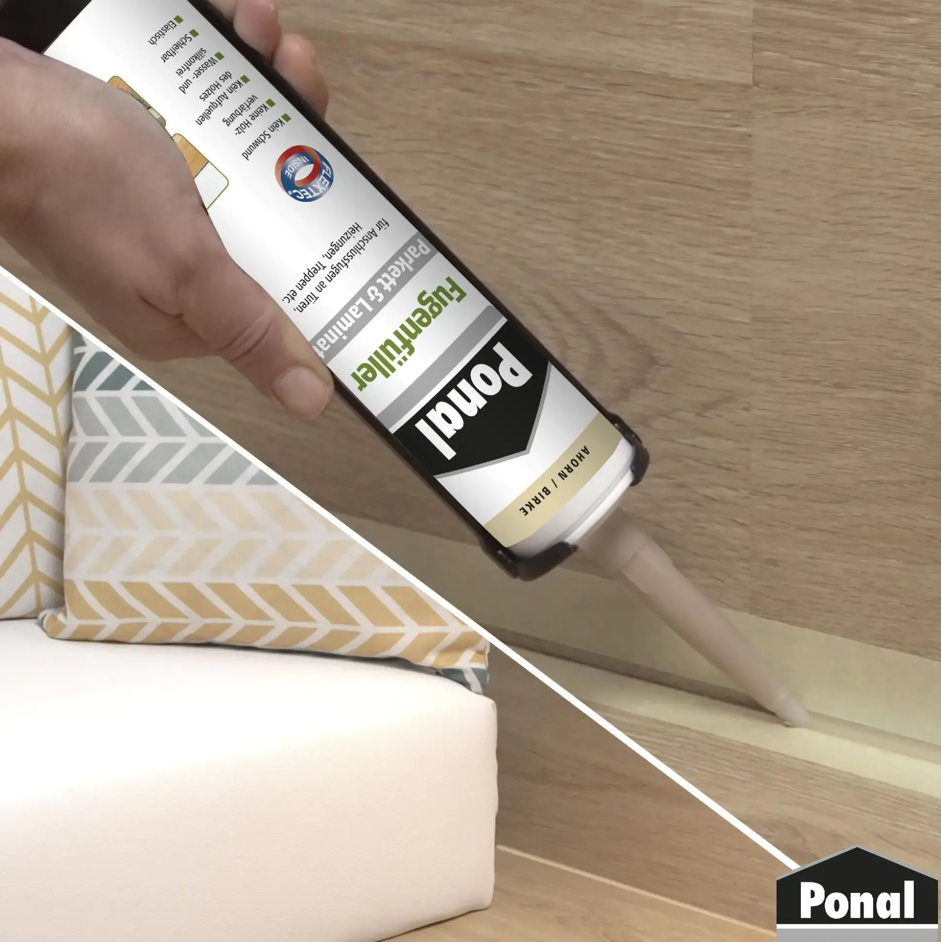Ponal Fugenfüller Parkett & Laminat 280 ml Kartusche, Ahorn / Birke
