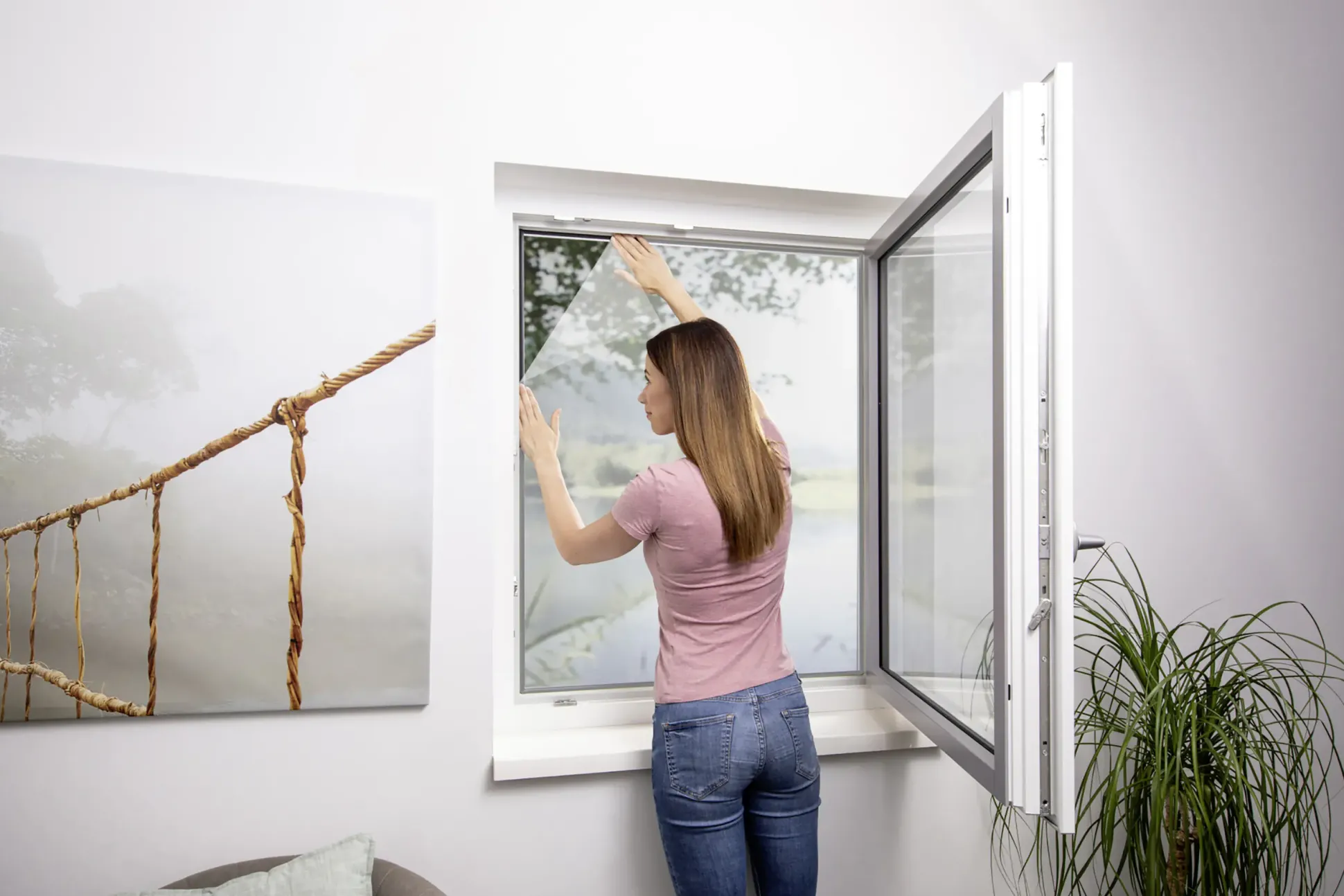 Primaster Fliegengitter 150 x 300 cm weiß/weiß kürzbar