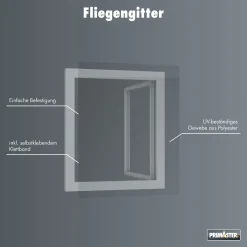 Primaster Fliegengitter 130 x 150 cm anthrazit kürzbar