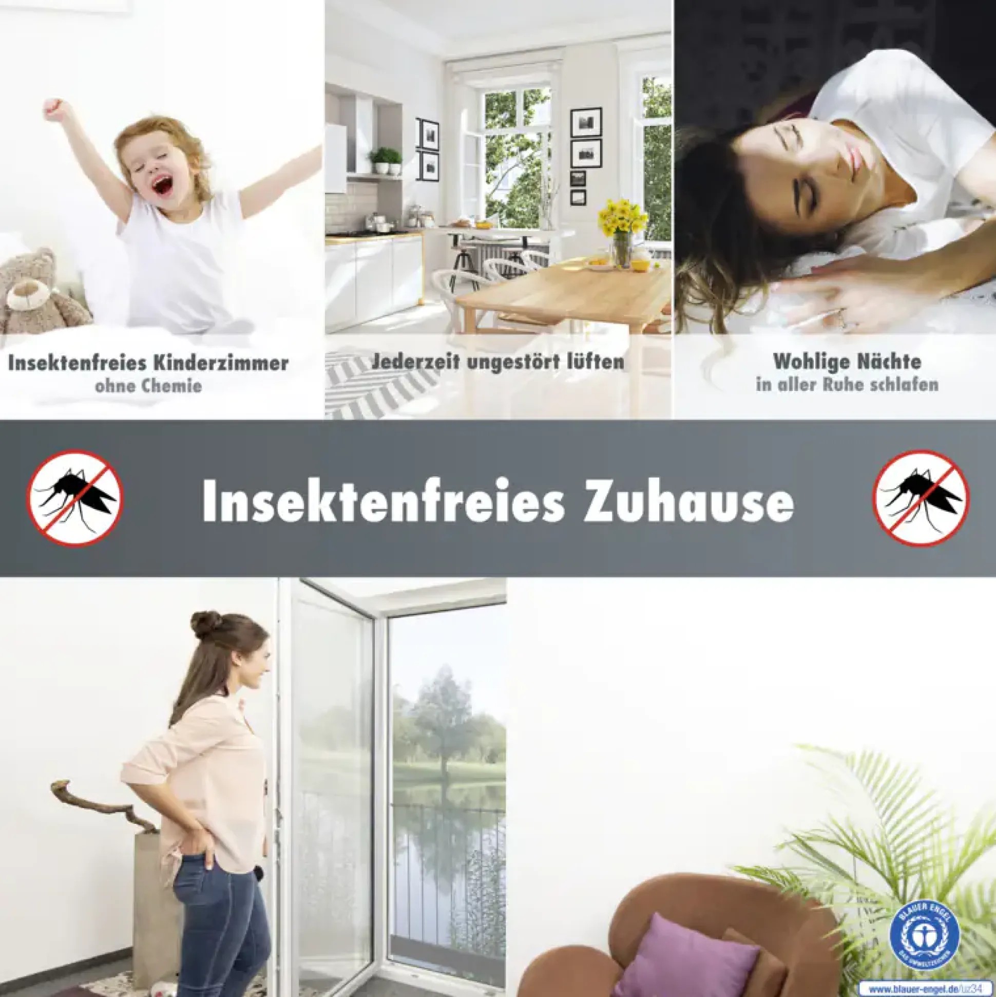Primaster Fliegengitter für bodentiefe Fenster 130 x 220 cm weiß kürzbar