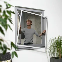Primaster Fliegenschutz-Fenster slim 120 x 120 cm anthrazit