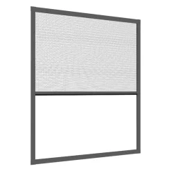Primaster Fliegenschutz-Plissee 130 x 150 cm anthrazit/anthrazit kürzbar