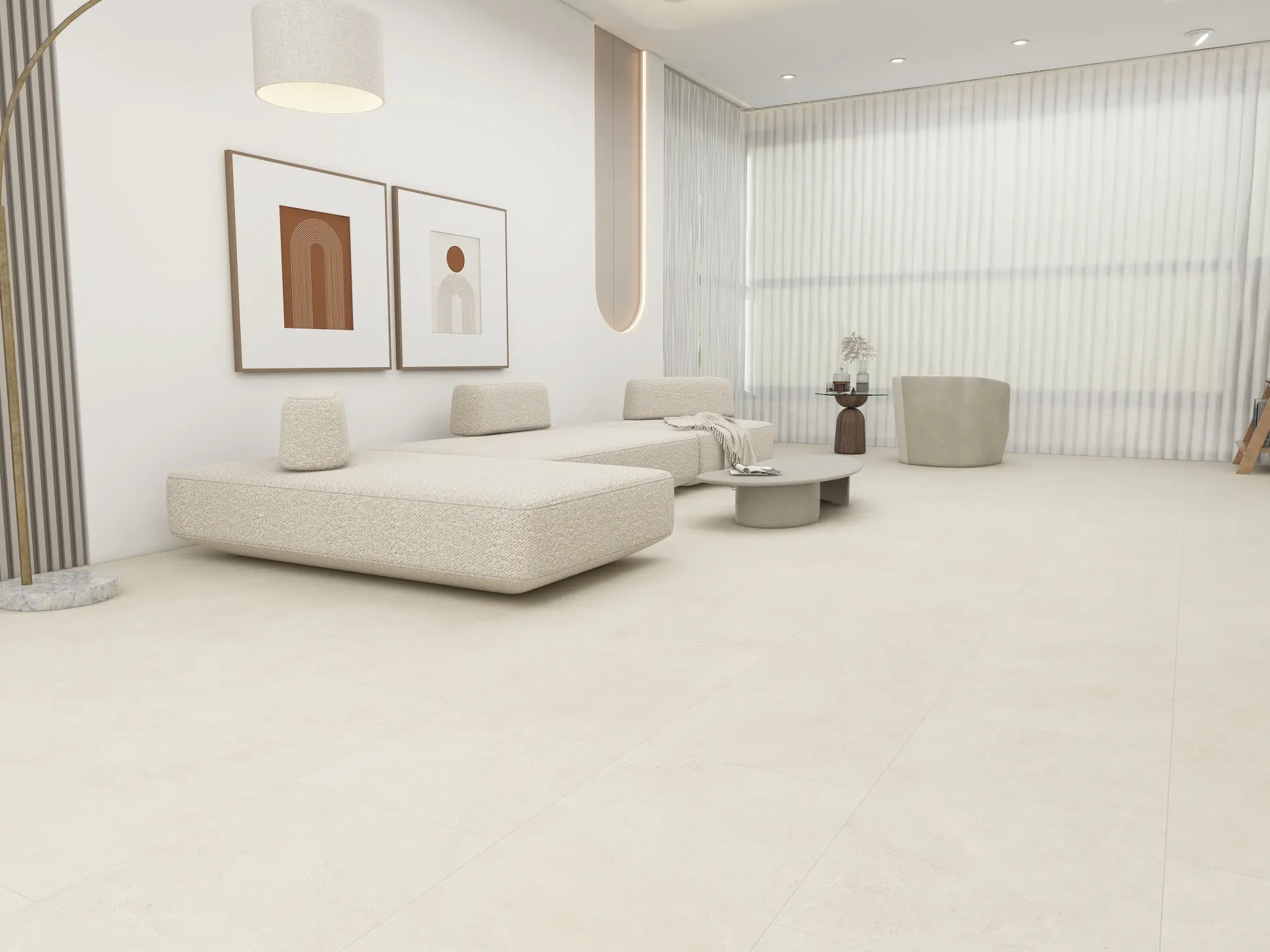 Primaster Vinylboden Fliese Modern Travertin