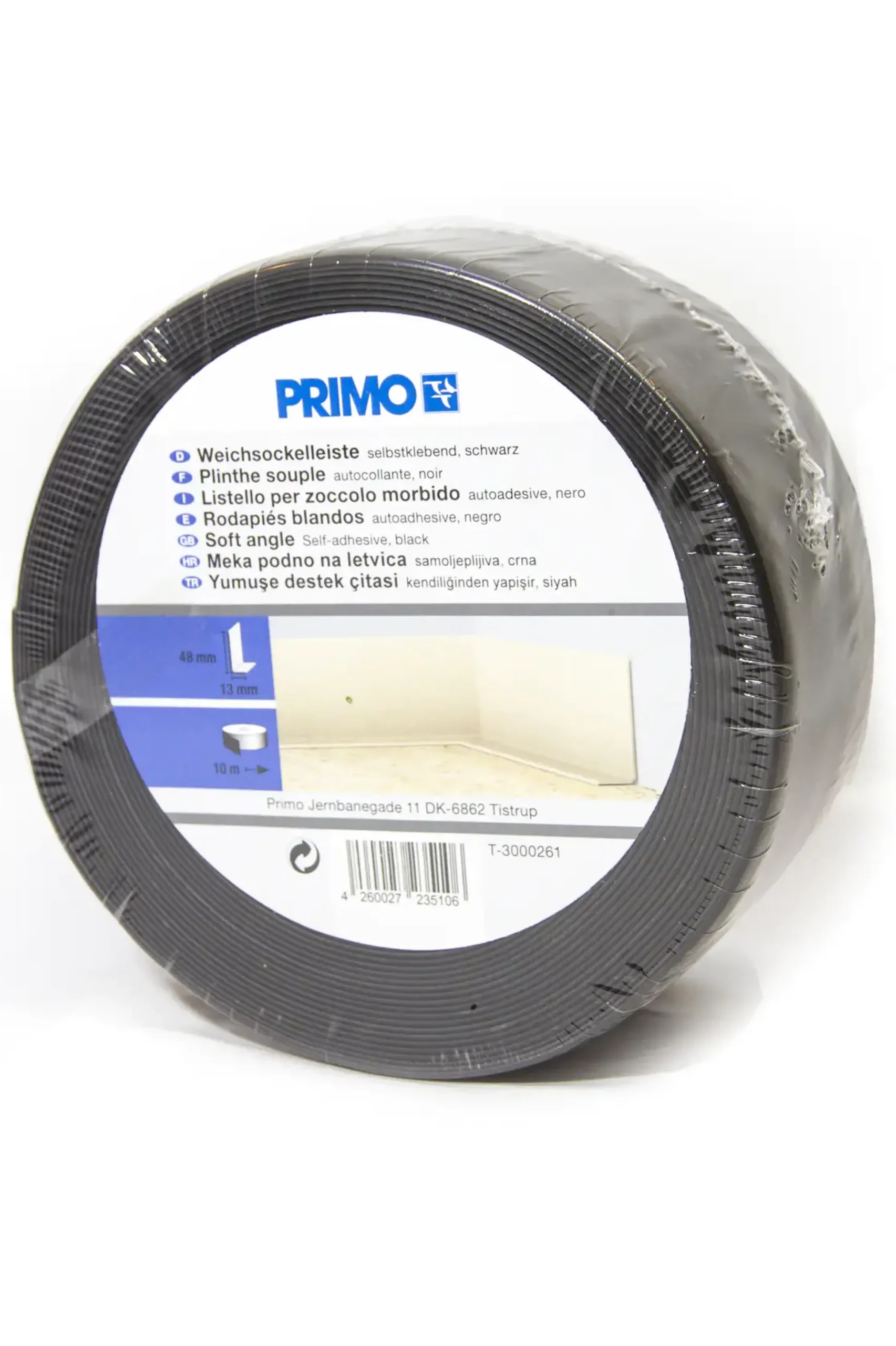 Primo Knickwinkel 1 m 48 x 13mm schwarz selbstklebend
