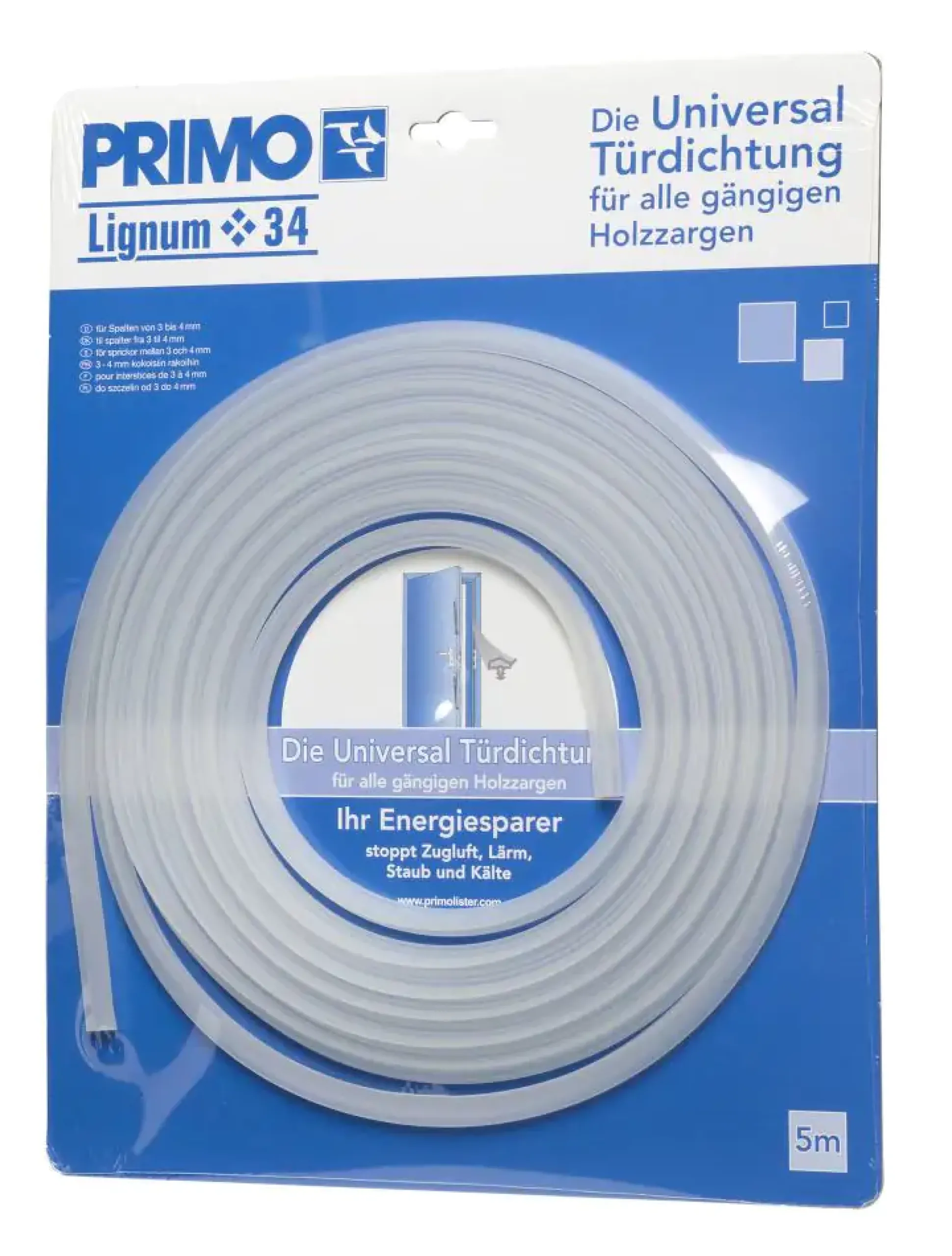 Primo Universaldichtung Holzzarge Lignum 34 natur, 6 Meter