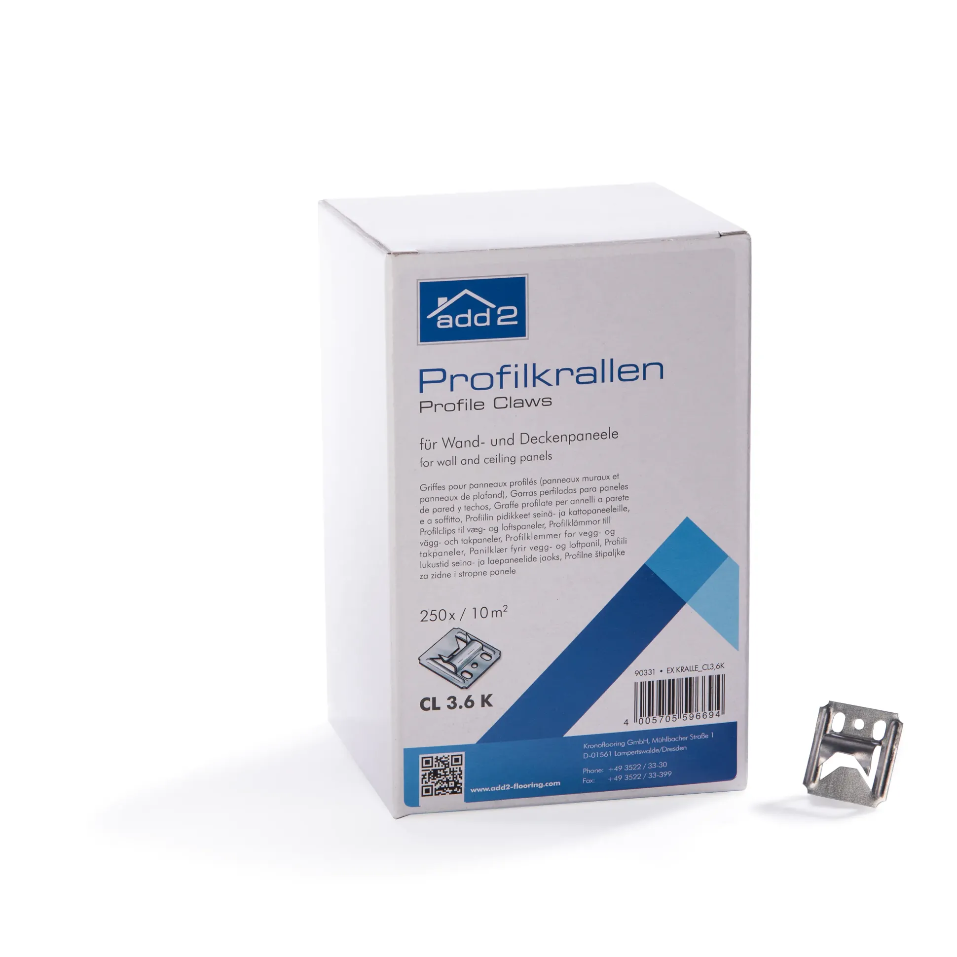 Profilkralle Wand- und Deckenpaneele CL 3,6 für 10 mm - 250 Stk.