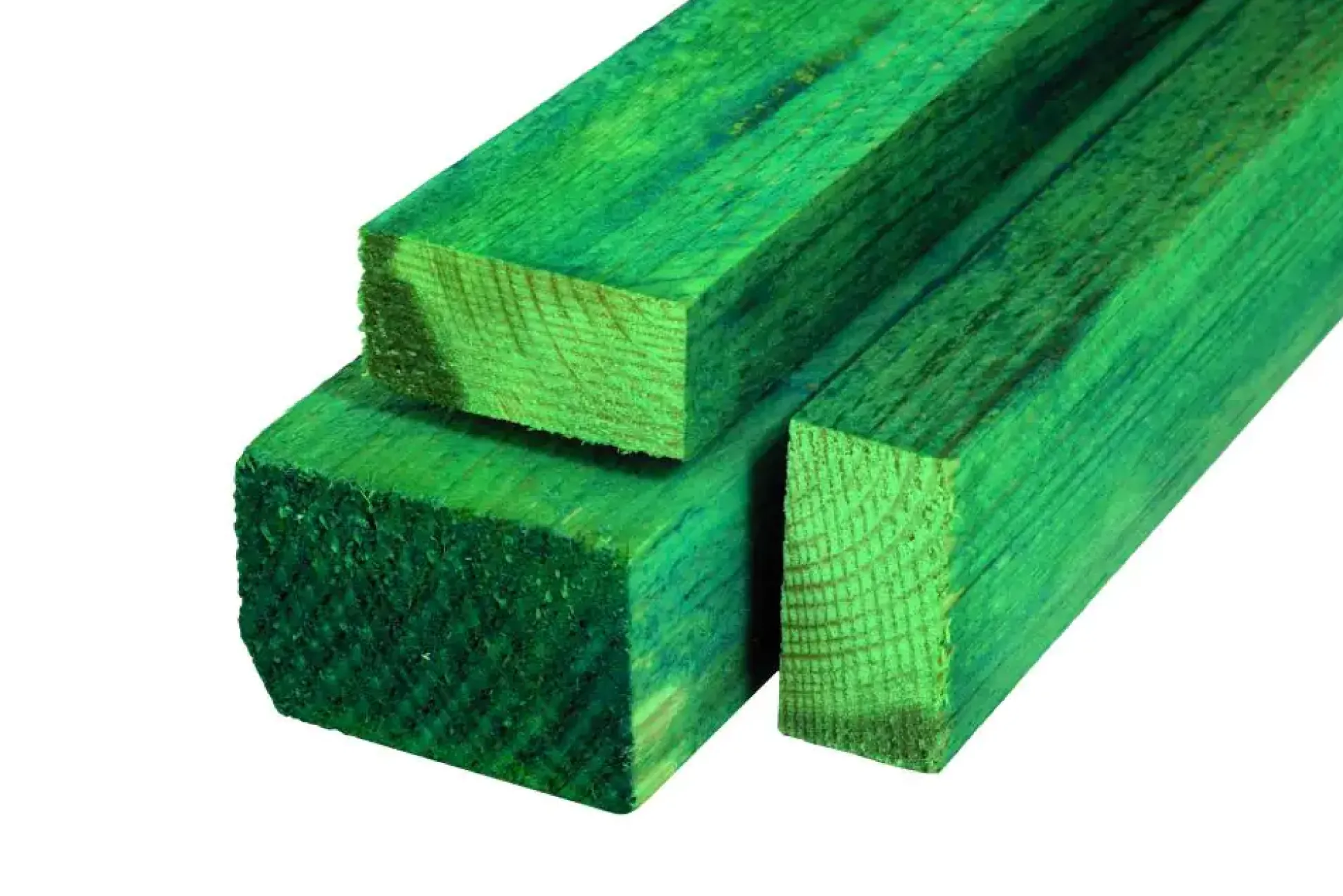 Rahmen Fichte Tanne sägerau 300 cm 58 x 38 mm grün imprägniert