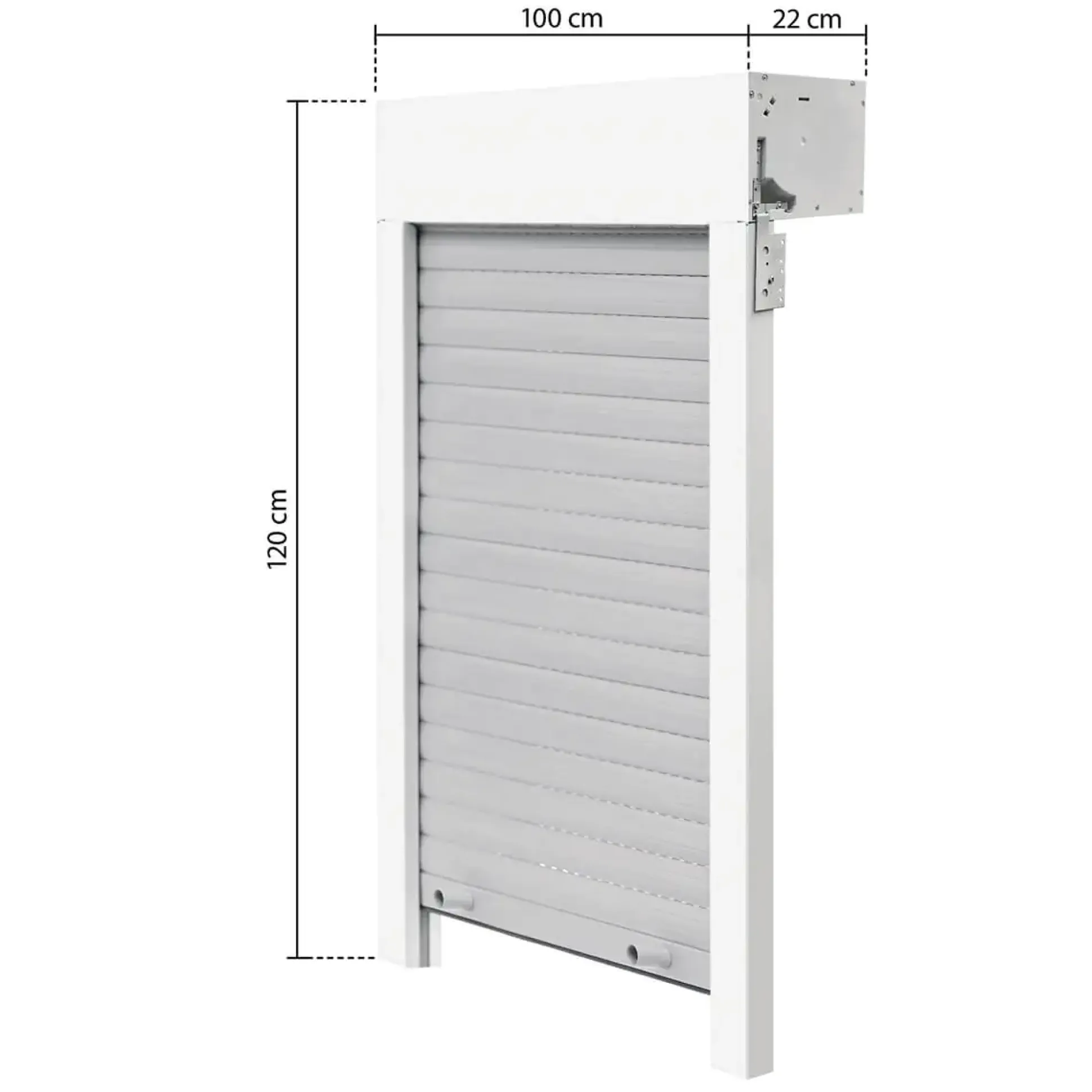Schellenberg Aufsatzrollladen SB weiß/grau 100 x 120 cm