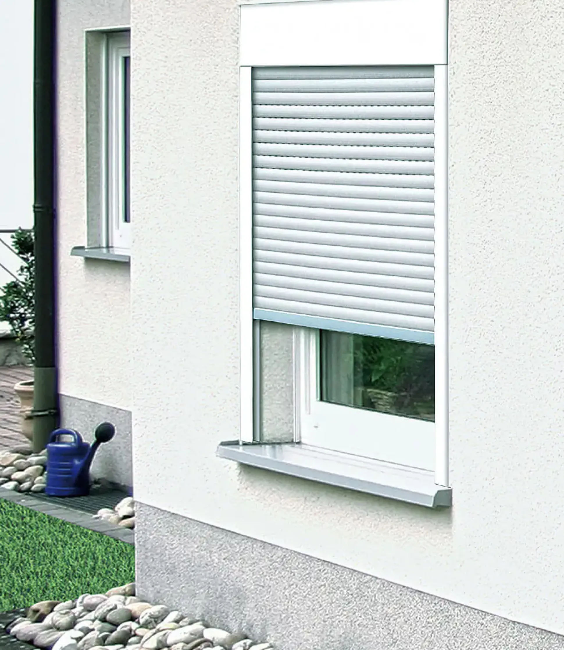 Schellenberg Aufsatzrollladen SB weiß/grau 100 x 120 cm
