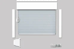 Schellenberg Aufsatzrollladen SB weiß/grau 80x100 cm