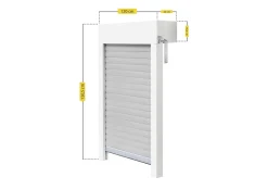 Schellenberg Aufsatzrollladen-Set für Fenster, 120 x 120 cm, weiß/grau