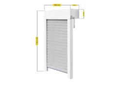 Schellenberg Aufsatzrollladen-Set für Fenster, 100 x 100 cm, weiß/grau