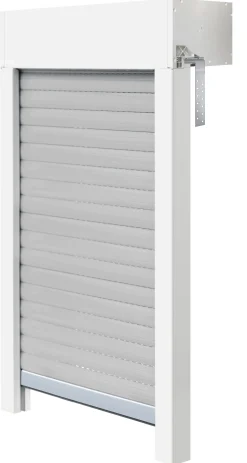 Schellenberg Aufsatzrollladen-Set für Fenster, 80 x 100 cm, weiß/grau