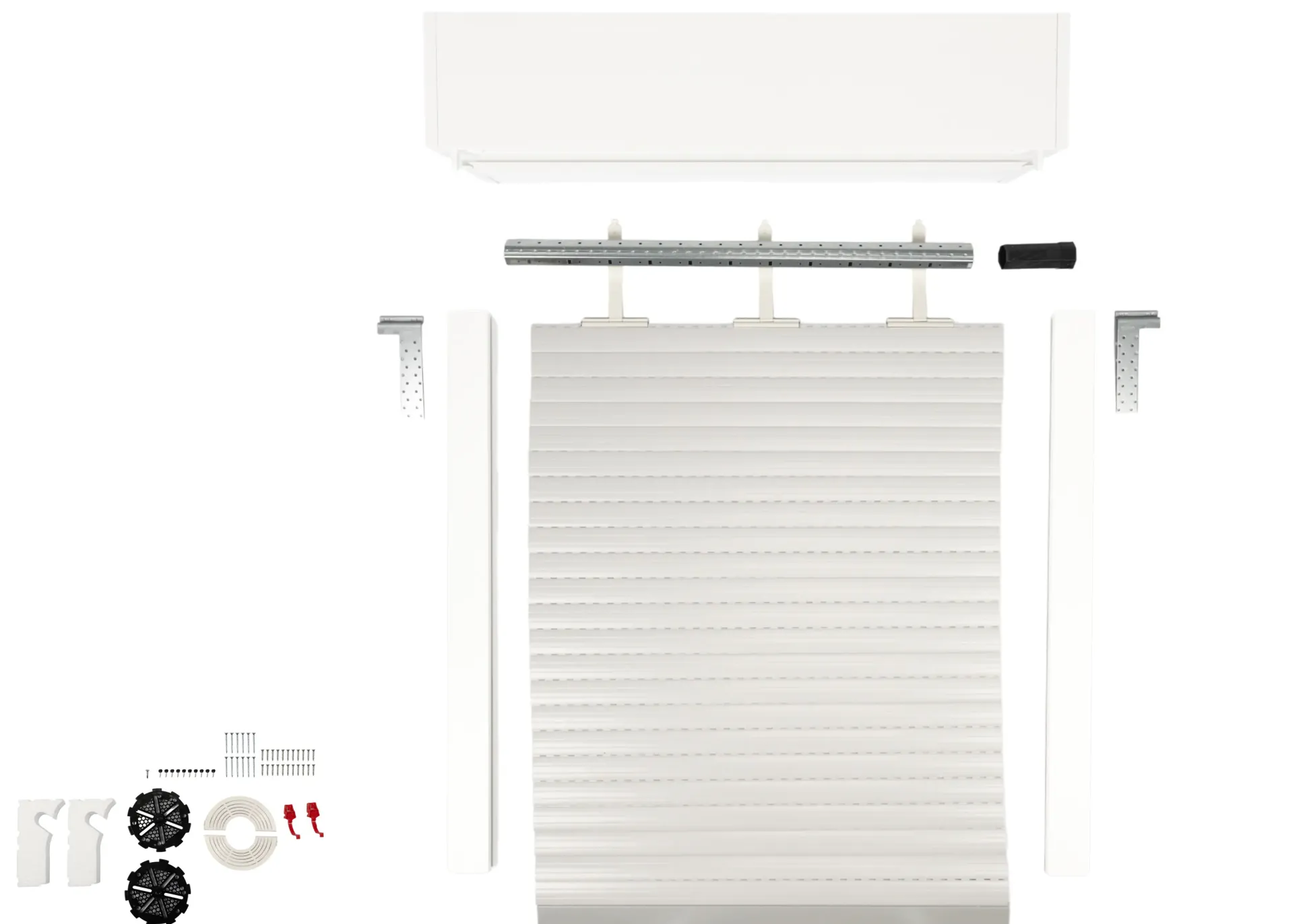 Schellenberg Aufsatzrollladen-Set für Fenster, 100 x120 cm, weiß/grau