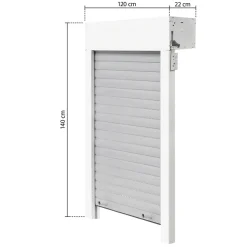 Schellenberg Aufsatzrollladen SB weiß/grau 120 x 140 cm