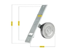 Schellenberg Einlaßwickler Maxi Lochabstand 21,5 cm silber