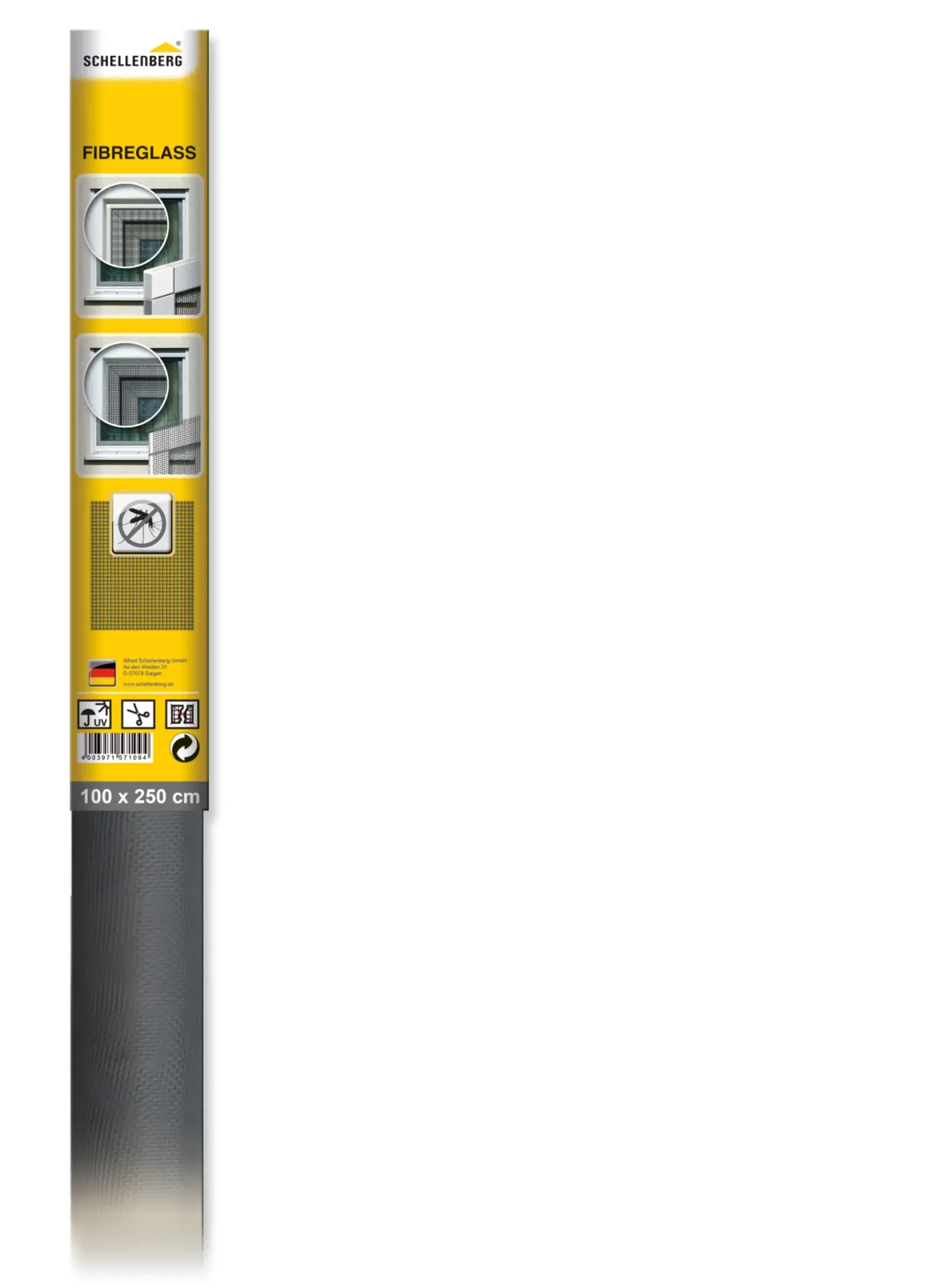 Schellenberg Fliegengitter Minirolle 100 x 250 cm anthrazit kürzbar