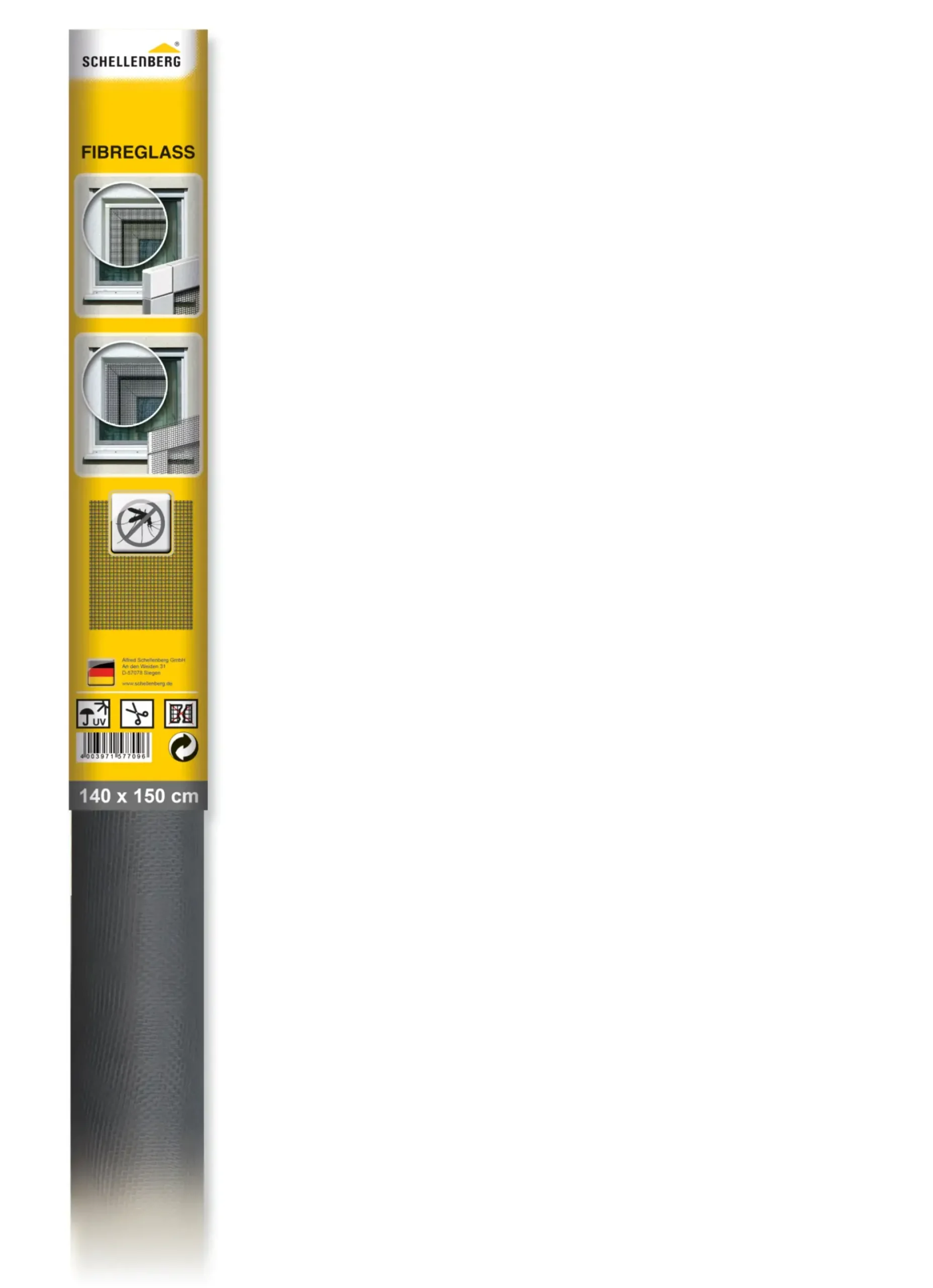 Schellenberg Fliegengitter Minirolle 140 x 150 cm anthrazit kürzbar