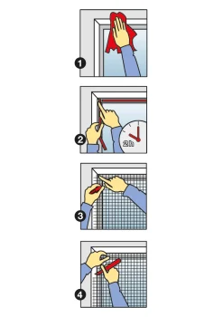 Schellenberg Fliegengitter 130 x 230 cm weiß individuell kürzbar