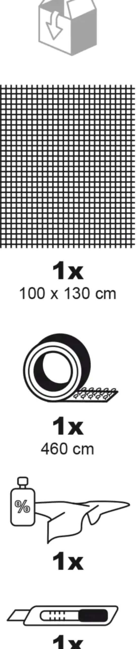 Schellenberg Fliegengitter Minirolle 100 x 130 cm weiß kürzbar