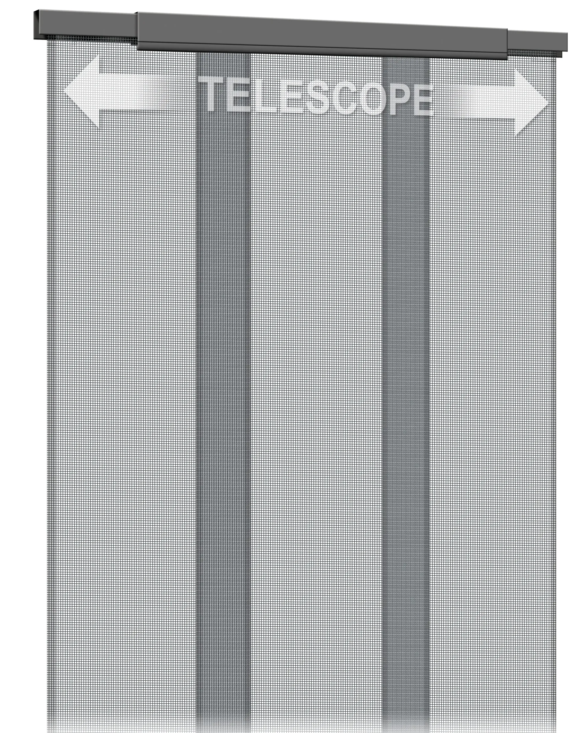 Schellenberg Fliegenschutz-Teleskopvorhang 95 x 220 cm anthrazit/anthrazit kürzbar
