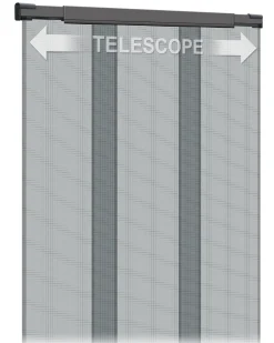 Schellenberg Fliegenschutz-Teleskopvorhang 95 x 220 cm anthrazit/anthrazit kürzbar