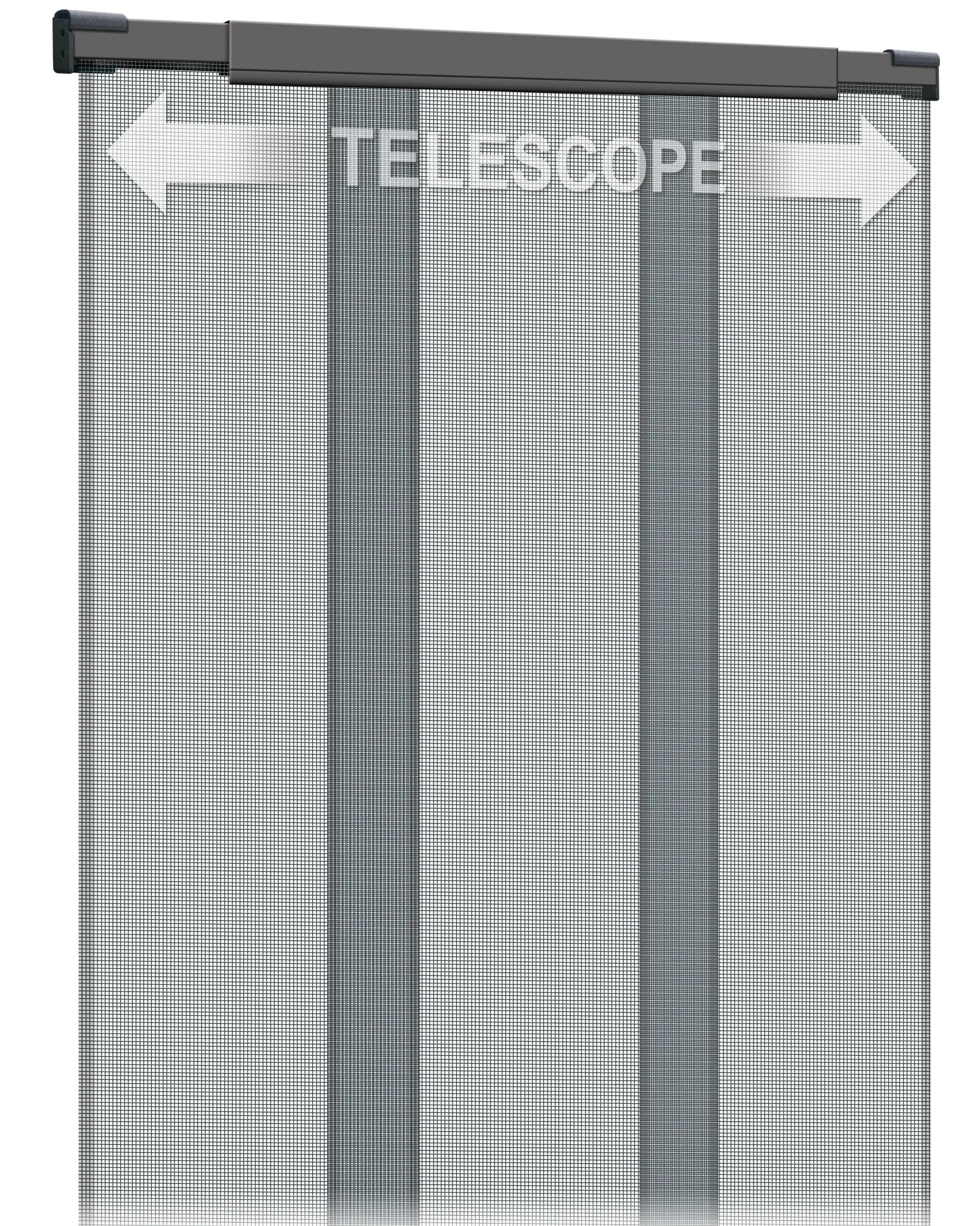 Schellenberg Fliegenschutz-Teleskopvorhang 95 x 220 cm anthrazit/anthrazit kürzbar