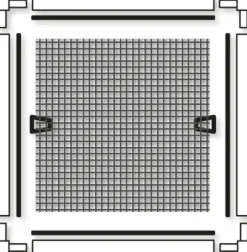 Schellenberg Fliegenschutz-Fenster PLUS 100 x 120 cm anthrazit/weiß kürzbar