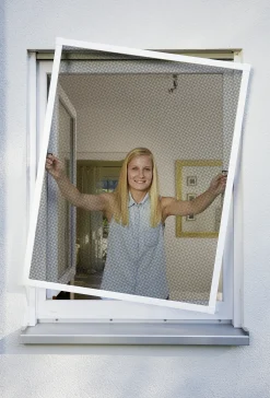 Schellenberg Fliegenschutz-Fenster PLUS 100 x 120 cm anthrazit/weiß kürzbar