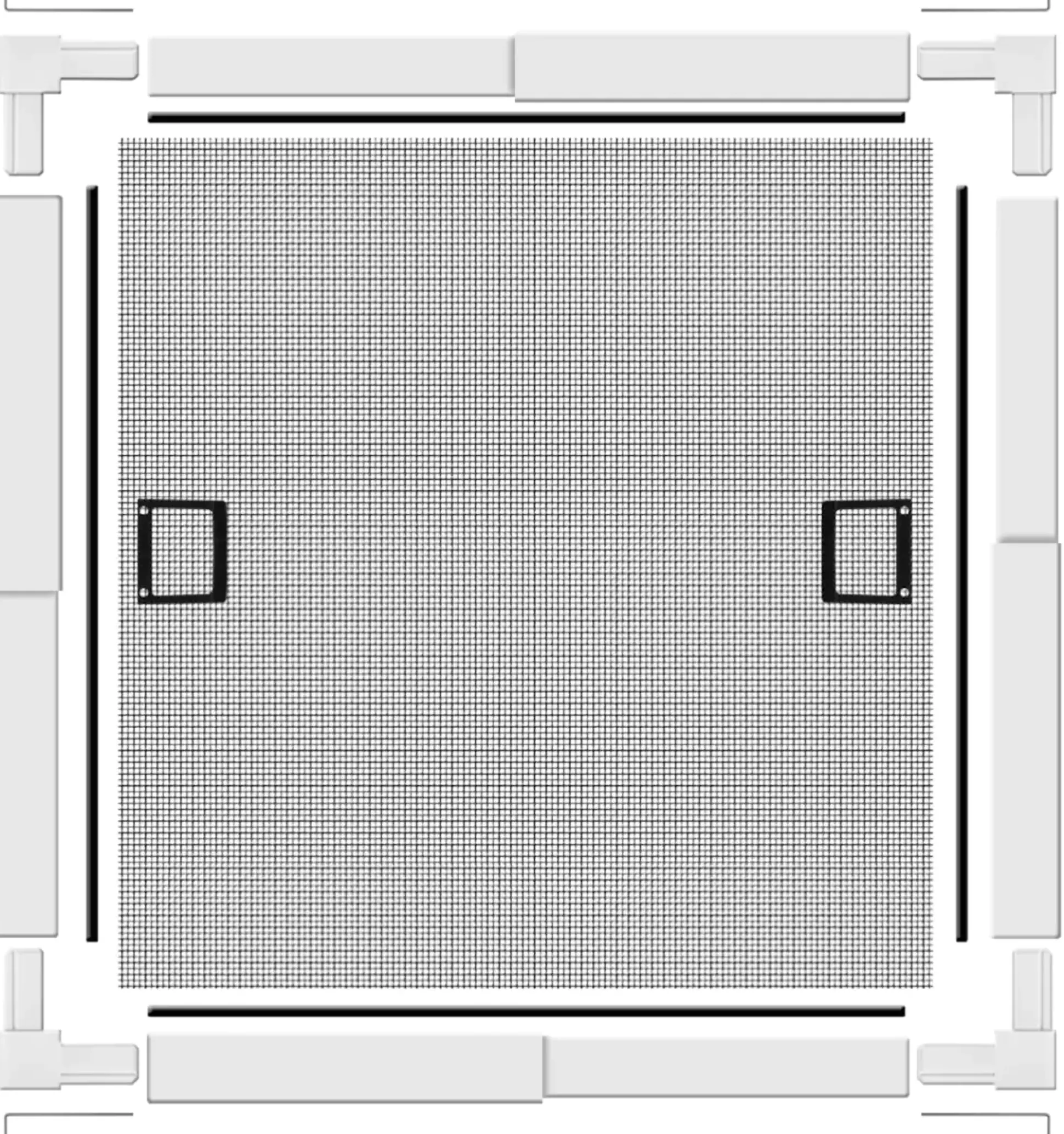 Schellenberg Fliegenschutz-Fenster TELESCOPE 80 x 85 - 140 x 150 cm anthrazit/weiß