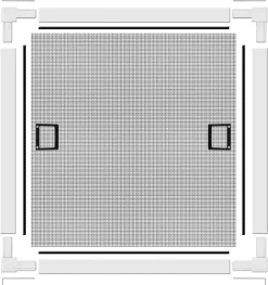 Schellenberg Fliegenschutz-Fenster PREMIUM 100 x 120 cm anthrazit/weiß kürzbar