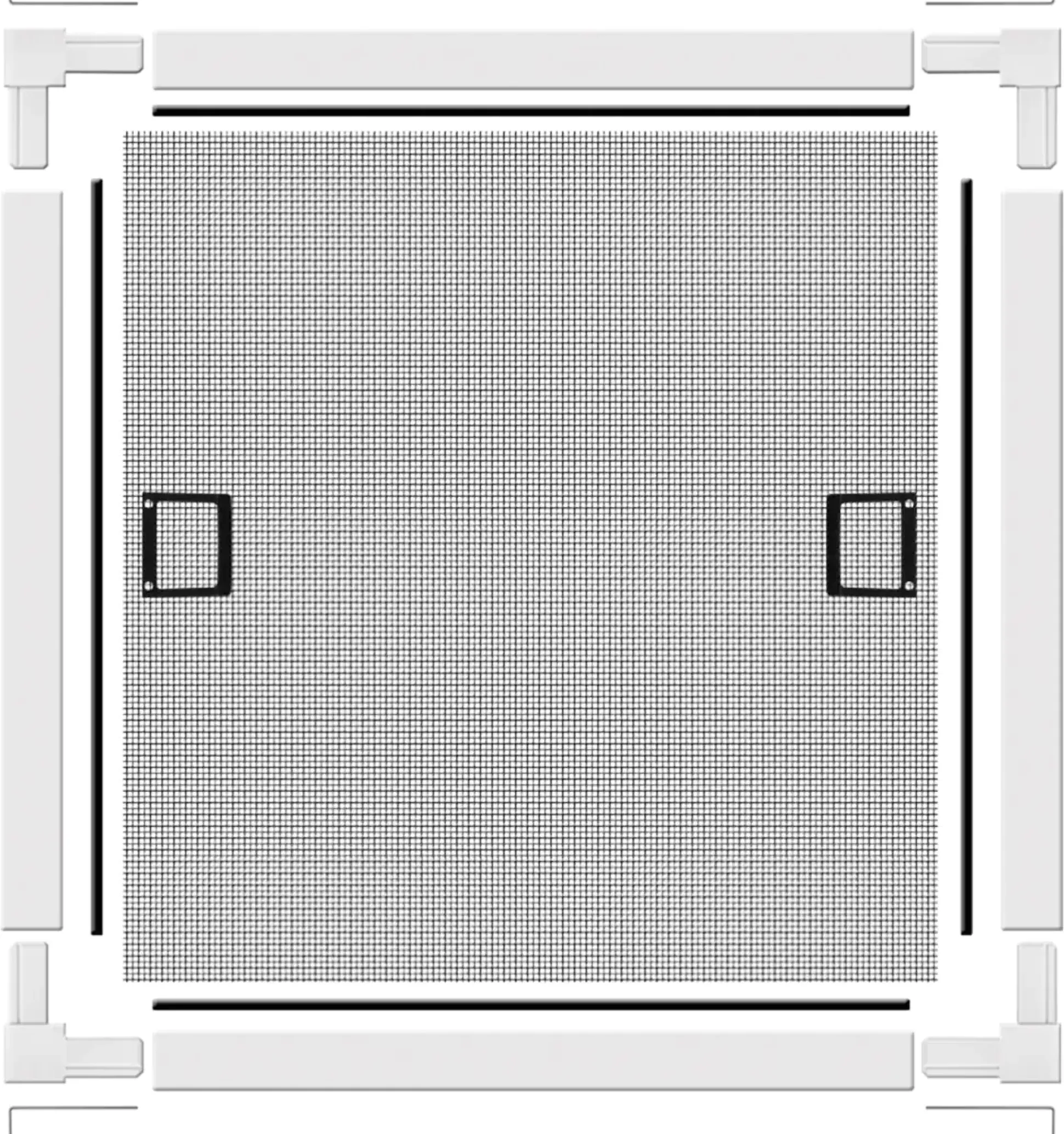 Schellenberg Fliegenschutz-Fenster PREMIUM 100 x 120 cm anthrazit/weiß kürzbar