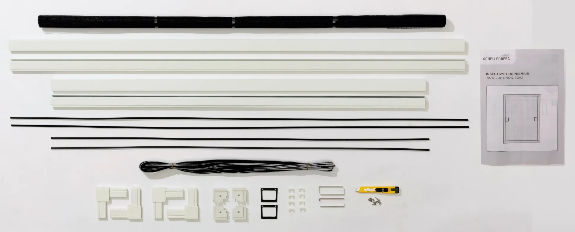 Schellenberg Fliegenschutz-Fenster PREMIUM 100 x 120 cm anthrazit/weiß kürzbar